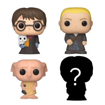 FUNKO Bitty POP - Harry Potter Harry in robe with scarf #4er Pack